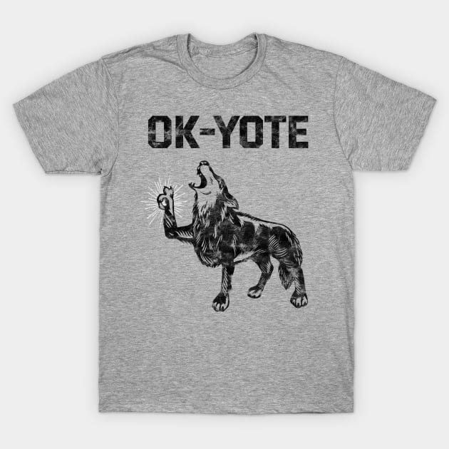 OK-yote (black) T-Shirt by toadyco